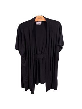 Grayson Black Kimono Cardigan Size XL Boho Open Front Duster Robe